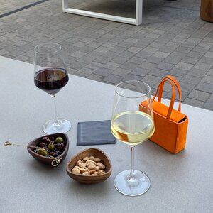 Amina Muaddi Amini Suede Orange Bag